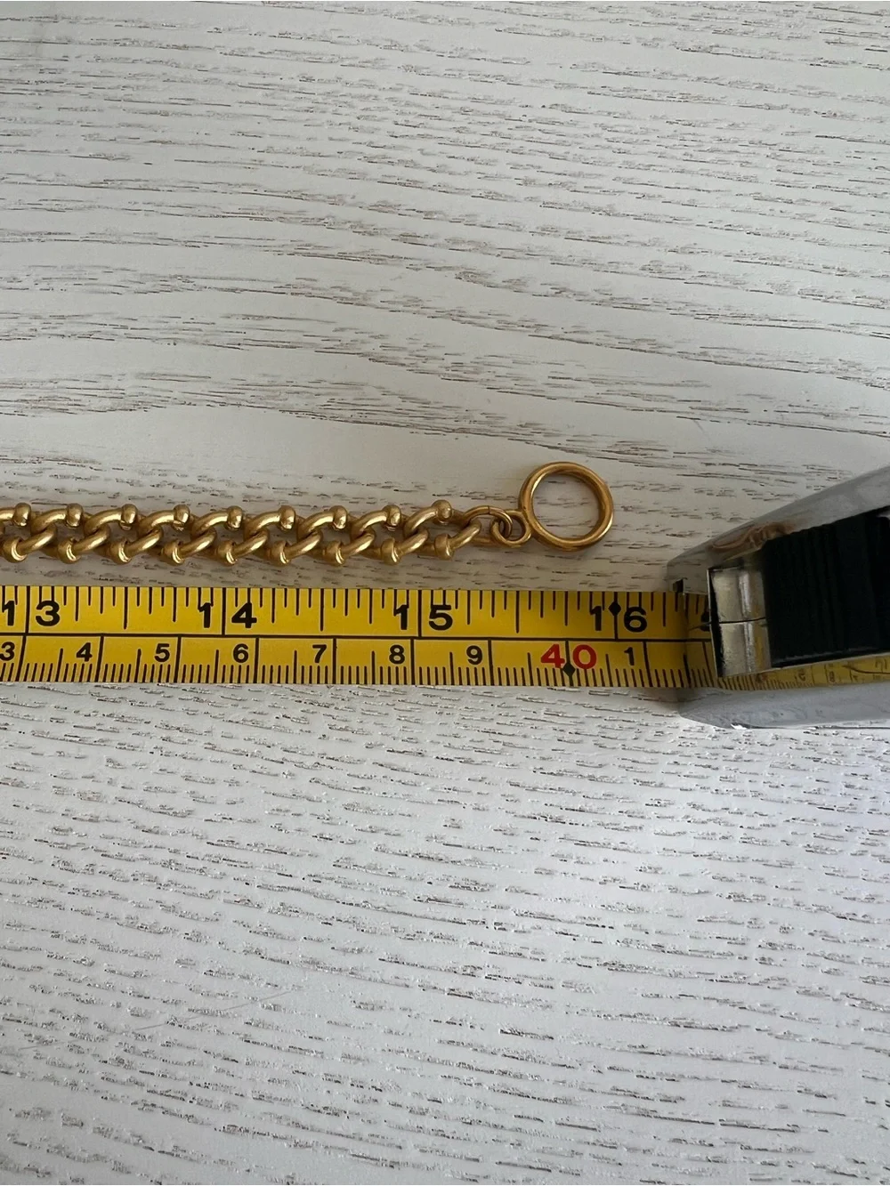 French Kande Privee Gold-Link Necklace with Crystal Accents - Picture 6 of 10